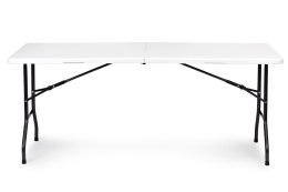 Stół cateringowy 179x74 cm składany w walizkę biały ModernHome