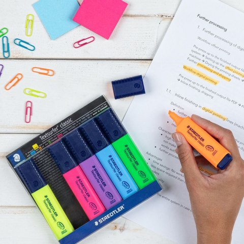 Zakreślacz Textsurfer classic 6 kol. (1 2 4 6 3 5) w etui Staedtler Zakreślacz Textsurfer classic 6 kol. (1 2 4 6 3 5) w etui Staedtler