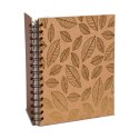 Album na spirali 20x20cm złote liscie 30 ark kremowe 180 g/m2