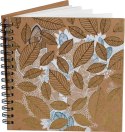 Album na spirali 20x20cm złote liscie 30 ark kremowe 180 g/m2