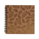 Album na spirali 30x30cm złote liscie 30 ark kremowe 180g/m2