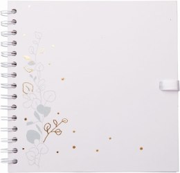 Album na spirali Botanic ze wstążką 20x20cm 30 ark białe 180 g/m2