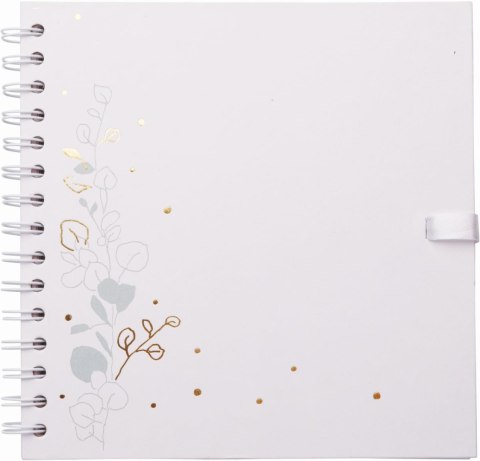 Album na spirali Botanic ze wstążką 20x20cm 30 ark białe 180 g/m2