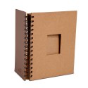 Album na spirali z okienkiem 20x20cm 30 ark brązowe eco 180g/m2