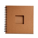Album na spirali z okienkiem 20x20cm 30 ark brązowe eco 180g/m2