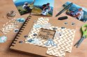 Album na spirali z okienkiem 20x20cm 30 ark brązowe eco 180g/m2