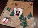 Album na spirali z okienkiem 20x20cm 30 ark brązowe eco 180g/m2