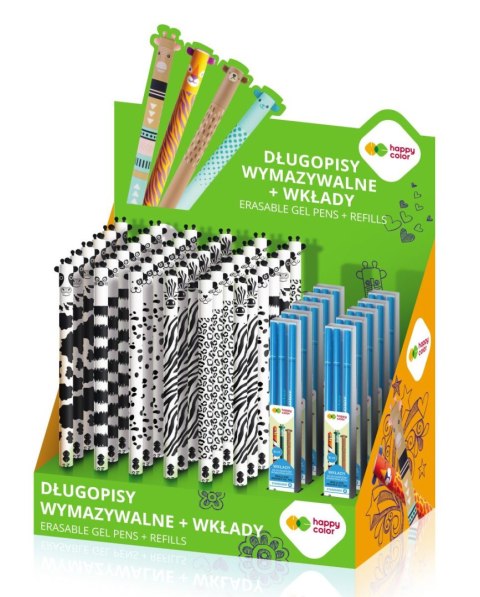 Display Długopis wymazywalny 0.5mm niebieski 36 szt + wkłady 12 etui