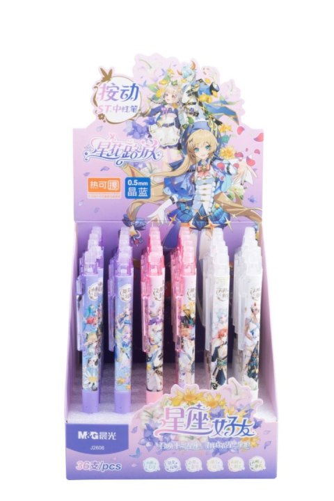 Długopis usuwalny automatyczny 05mm niebieski Korean Flower Manga 36 szt Długopis usuwalny automatyczny 05mm niebieski Korean Flower Manga 36 szt