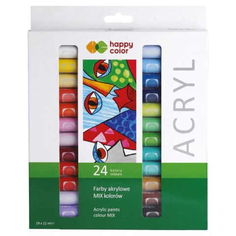 Farba akrylowa hobby zestaw 24 kolorów x 12 ml Farba akrylowa hobby zestaw 24 kolorów x 12 ml