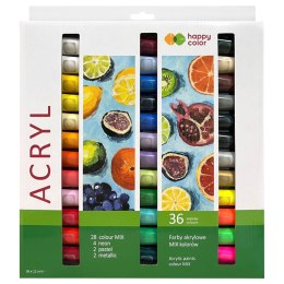 Farba akrylowa zestaw 36 kolorów x 12 ml