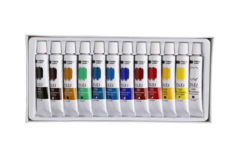 Farba olejna zestaw 12 kolorów x 12 ml Farba olejna zestaw 12 kolorów x 12 ml