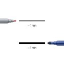 Flamaster dwustronny 1.0-3.0 mm 10 szt 20 kol. Staedtler