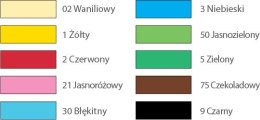 Karton kolorowy MIX 270g B2 20 ark 10 kolorów
