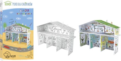 Kolorowanka składana 3D XXL Domek tylko dla chłopaków Monumi Kolorowanka składana 3D XXL Domek tylko dla chłopaków Monumi