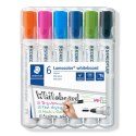 Marker Lumocolor whiteboard okrągły 6 kol (4 20 30 3 53 9) w etui Staedtler