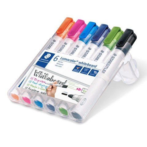 Marker Lumocolor whiteboard okrągły 6 kol (4 20 30 3 53 9) w etui Staedtler Marker Lumocolor whiteboard okrągły 6 kol (4 20 30 3 53 9) w etui Staedtler