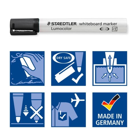 Marker Lumocolor whiteboard okrągły 6 kol (4 20 30 3 53 9) w etui Staedtler Marker Lumocolor whiteboard okrągły 6 kol (4 20 30 3 53 9) w etui Staedtler