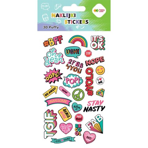 Naklejki 3D PUFFY BOX 1-UNI 50 szt 10x20cm Naklejki 3D PUFFY BOX 1-UNI 50 szt 10x20cm