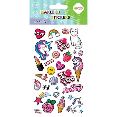 Naklejki 3D PUFFY BOX 1-UNI 50 szt 10x20cm Naklejki 3D PUFFY BOX 1-UNI 50 szt 10x20cm