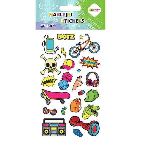 Naklejki 3D PUFFY BOX 1-UNI 50 szt 10x20cm Naklejki 3D PUFFY BOX 1-UNI 50 szt 10x20cm