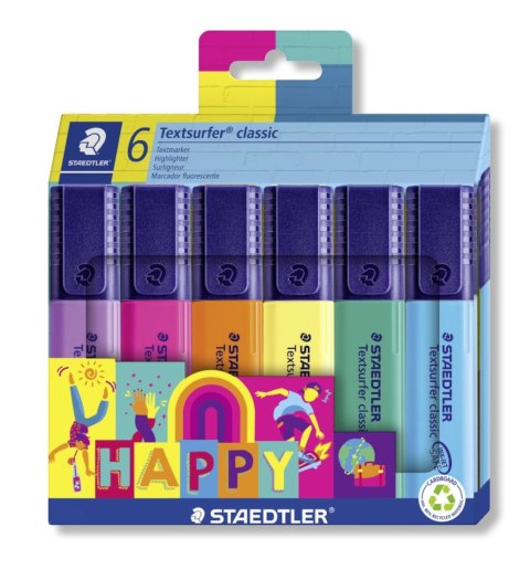 Zakreślacz Textsurfer classic Happy 6 kol. w opak. Staedtler Zakreślacz Textsurfer classic Happy 6 kol. w opak. Staedtler