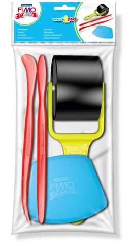 Zestaw narzędzi FIMO Kids Work&Play wałeczek szpatułki nożyk Staedtler