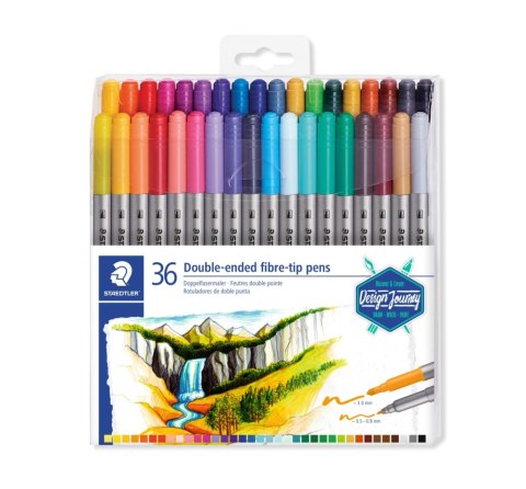 Flamastry dwustronne Design Journey 3mm i 0.5-0.8 mm 36 kol. Staedtler Flamastry dwustronne Design Journey 3mm i 0.5-0.8 mm 36 kol. Staedtler