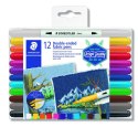 Flamastry dwustronne do tkanin Design Journey 12 kol Staedtler