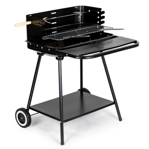 Grill ogrodowy z rożnem i regulacją rusztu + dwie duże półki Grill ogrodowy z rożnem i regulacją rusztu + dwie duże półki