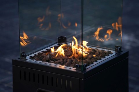 Ogrzewacz gazowy promiennik grzejnik 13 kW szklany na ogród patio reduktor kamienie wulkaniczne pokrowiec MultiGarden Ogrzewacz gazowy promiennik grzejnik 13 kW szklany na ogród patio reduktor kamienie wulkaniczne pokrowiec MultiGarden