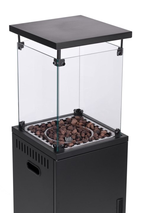 Ogrzewacz gazowy promiennik grzejnik 13 kW szklany na ogród patio reduktor kamienie wulkaniczne pokrowiec MultiGarden Ogrzewacz gazowy promiennik grzejnik 13 kW szklany na ogród patio reduktor kamienie wulkaniczne pokrowiec MultiGarden