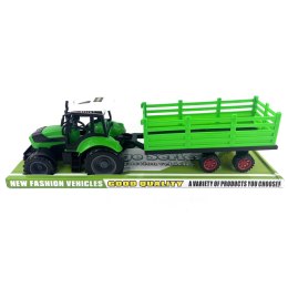 TRAKTOR Z PRZYCZEPĄ POD KLOSZEM