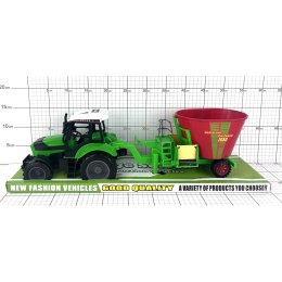 TRAKTOR Z PRZYCZEPĄ POD KLOSZEM