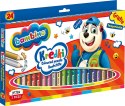 Kredki BAMBINO w oprawie drewnianej 24 kolory + temperówka ZWIERZAKI UCZNIAKI
