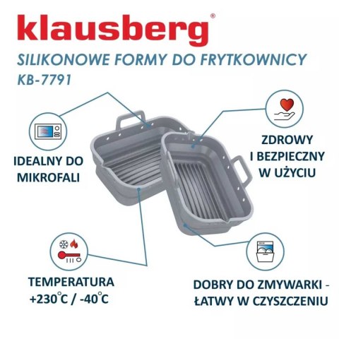 WKŁAD SILIKONOWY DO FRYTOWNICY PROSTOKĄTNY KLAUSBERG KB-7791 2 szt. WKŁAD SILIKONOWY DO FRYTOWNICY PROSTOKĄTNY KLAUSBERG KB-7791 2 szt.