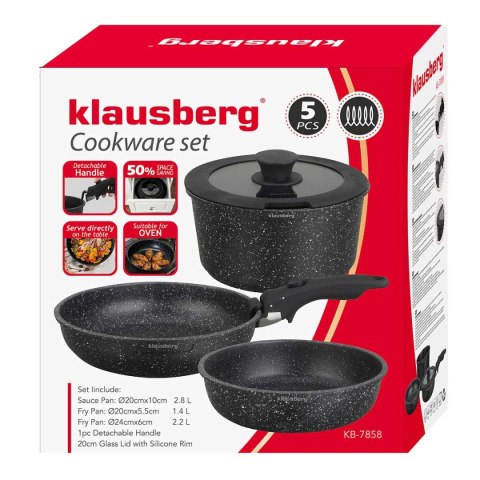 ZESTAW 5 ELEM. GARNKÓW MARMURKOWYCH KLAUSBERG KB-7858 ZESTAW 5 ELEM. GARNKÓW MARMURKOWYCH KLAUSBERG KB-7858