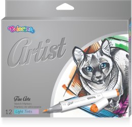 Colorino artist markery do szkicowania pastelowe 12 kolorów dla dziecka