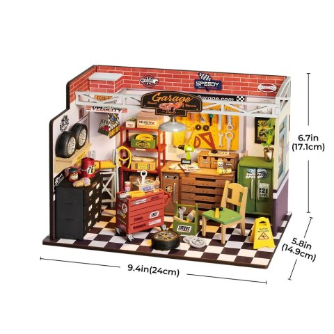 ROBOTIME Składany Drewniany Model Puzzle 3D - Warsztat Samochodowy ROBOTIME Składany Drewniany Model Puzzle 3D - Warsztat Samochodowy