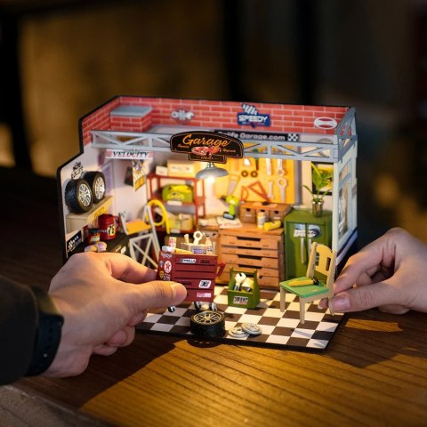 ROBOTIME Składany Drewniany Model Puzzle 3D - Warsztat Samochodowy ROBOTIME Składany Drewniany Model Puzzle 3D - Warsztat Samochodowy