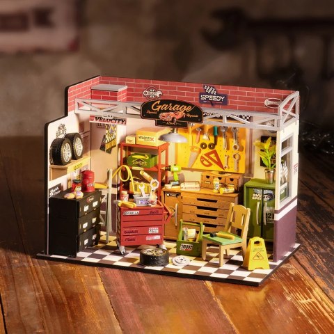 ROBOTIME Składany Drewniany Model Puzzle 3D - Warsztat Samochodowy ROBOTIME Składany Drewniany Model Puzzle 3D - Warsztat Samochodowy