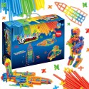 Zestaw Fluorescencyjne Słomki Konstrukcyjne 3D Kreatywne Budowanie