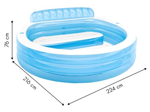 Basen ogrodowy z siedzeniami 229x218cm Intex 57190 Basen ogrodowy z siedzeniami 229x218cm Intex 57190