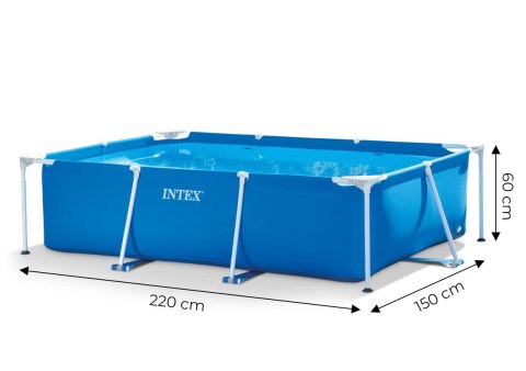 Basen stelażowy ogrodowy prostokątny 220 x 150cm 28270 INTEX Basen stelażowy ogrodowy prostokątny 220 x 150cm 28270 INTEX