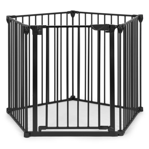 Bramka kojec barierka ochronna dla dzieci i zwierząt 5 paneli 60 cm metal czarny ECOTOYS Bramka kojec barierka ochronna dla dzieci i zwierząt 5 paneli 60 cm metal czarny ECOTOYS