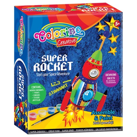 Colorino creative zestaw drewniana "super rakieta" Colorino creative zestaw drewniana "super rakieta"