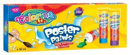Colorino kids farby plakatowe 30 ml 12 kolorów w tubie