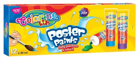 Colorino kids farby plakatowe 30 ml 12 kolorów w tubie Colorino kids farby plakatowe 30 ml 12 kolorów w tubie