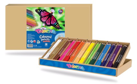 Colorino kids kredki ołówkowe trójkątne 14 kolorów 168 sztuk display Colorino kids kredki ołówkowe trójkątne 14 kolorów 168 sztuk display