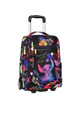 DISNEY BLACK - COMPACT - PLECAK MŁODZIEŻOWY NA KÓŁKACH - STITCH